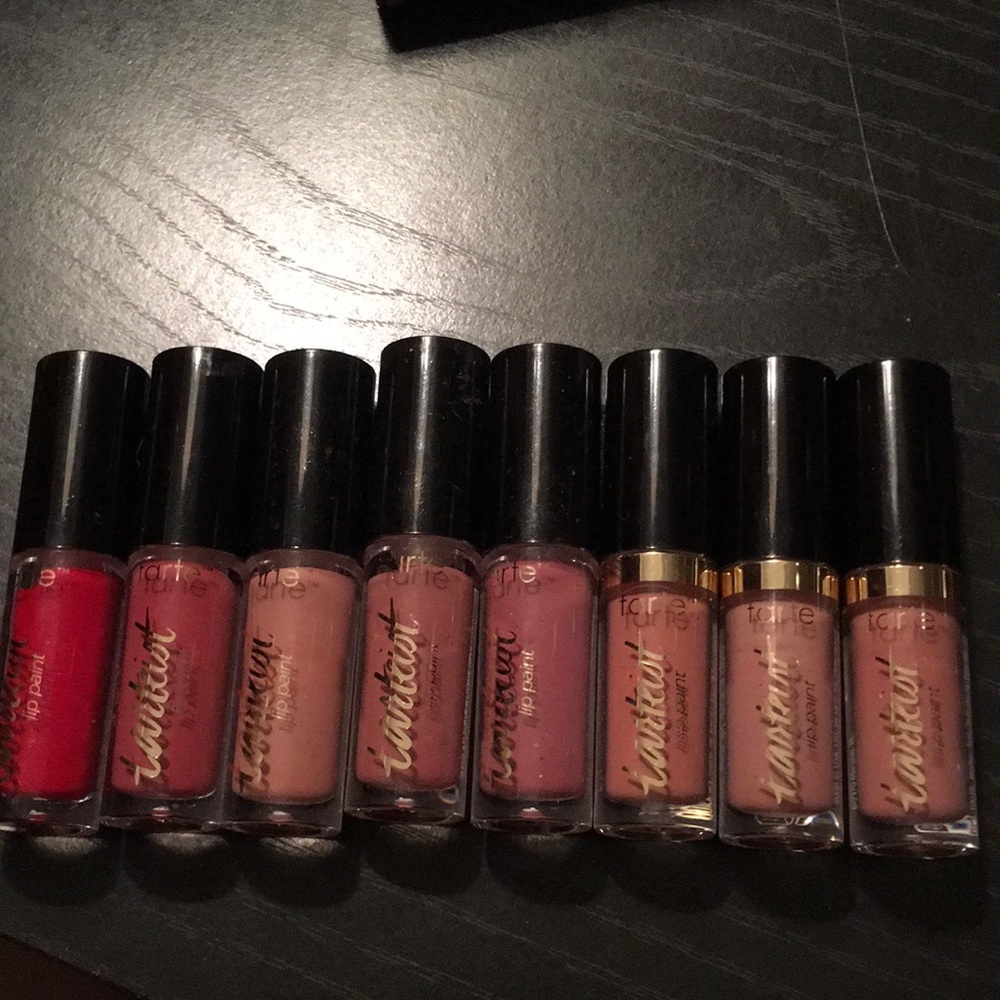 9 mini Tarteist lip paints. 1mL